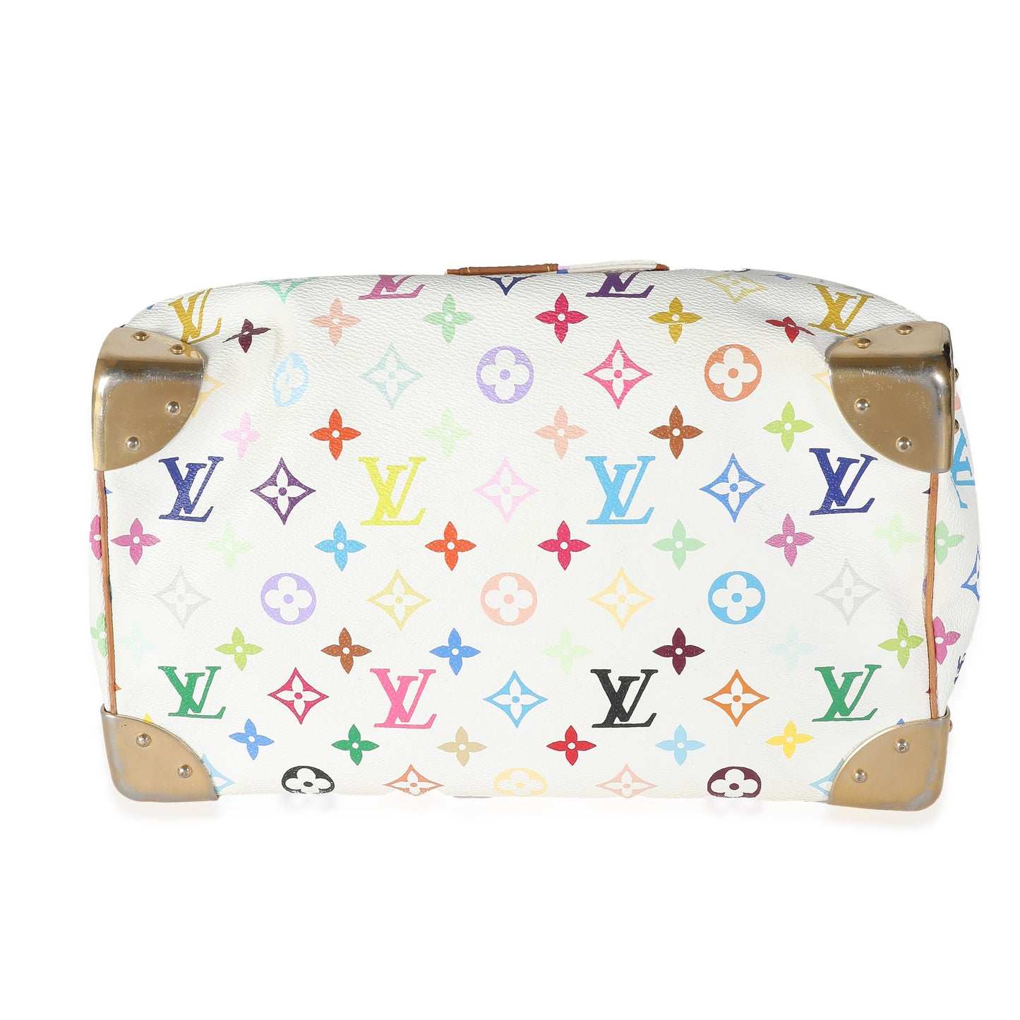 Louis Vuitton White Multicolor Monogram Canvas Speedy 30