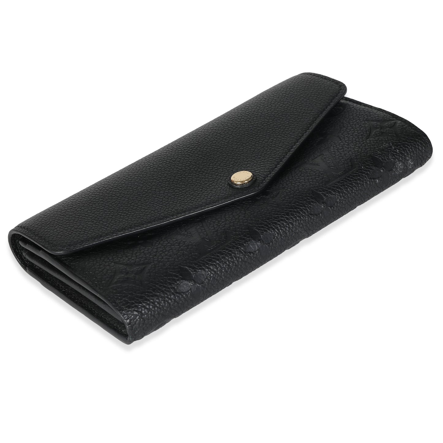 Louis Vuitton Black Empreinte Sarah Wallet