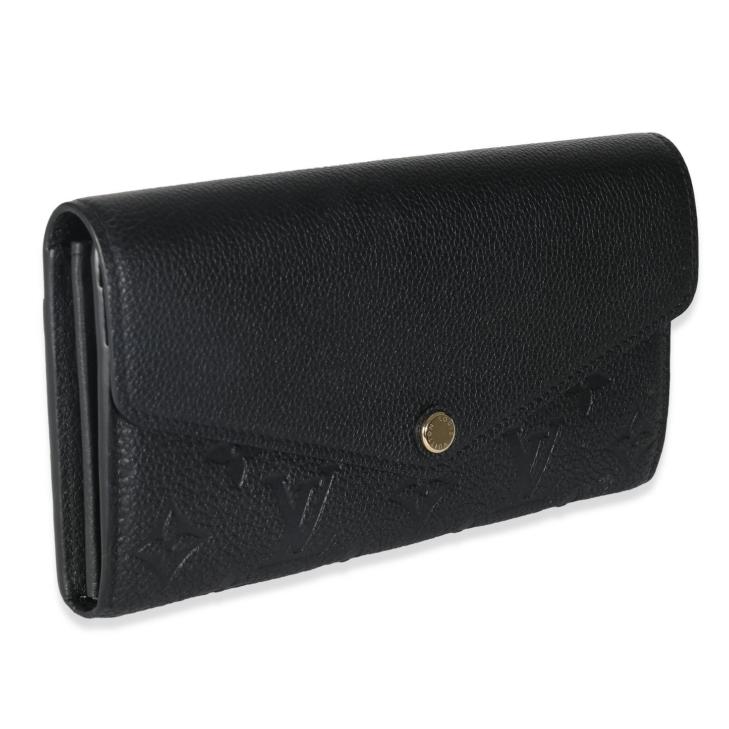 Louis Vuitton Black Empreinte Sarah Wallet
