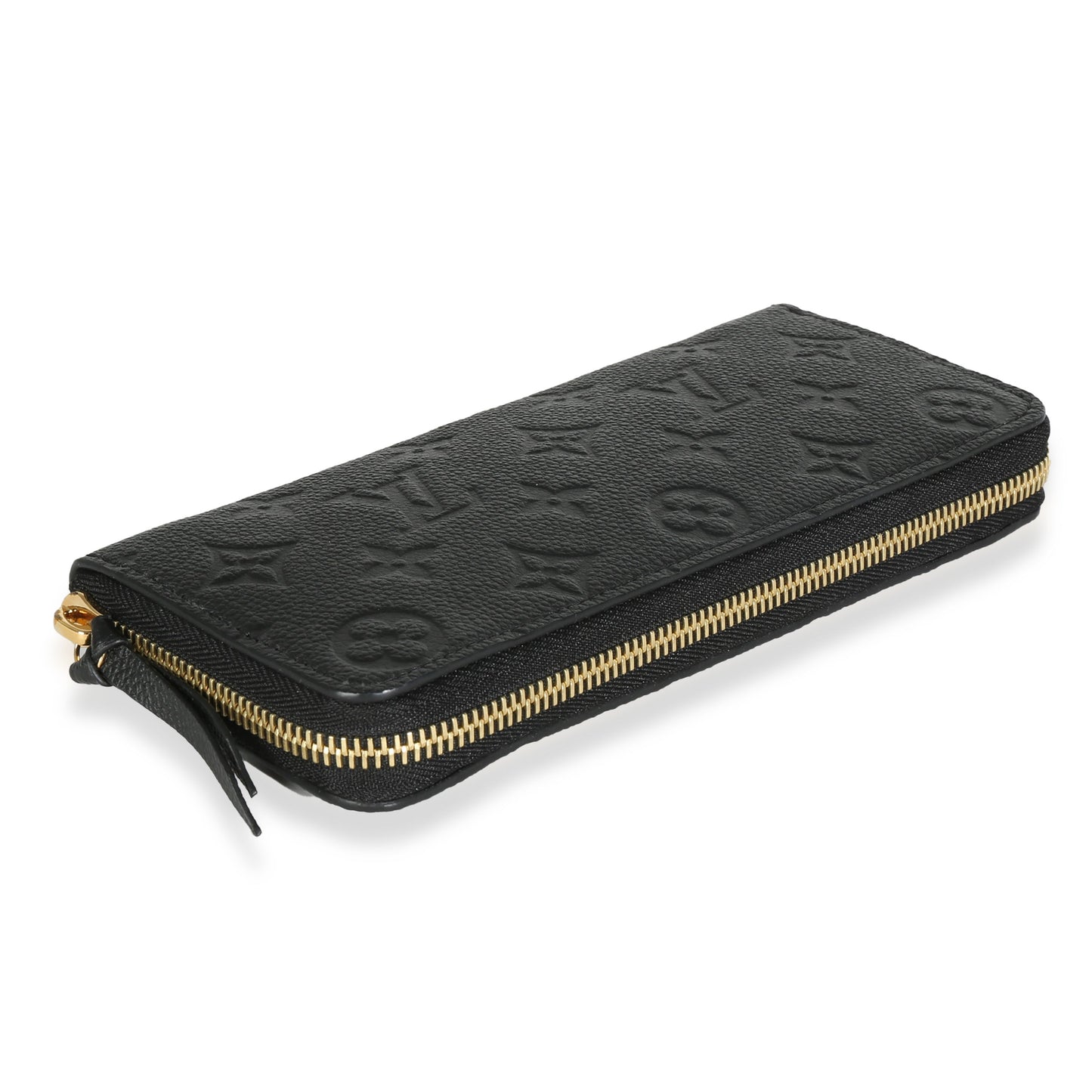 Louis Vuitton Black Monogram Empreinte Clemence Wallet