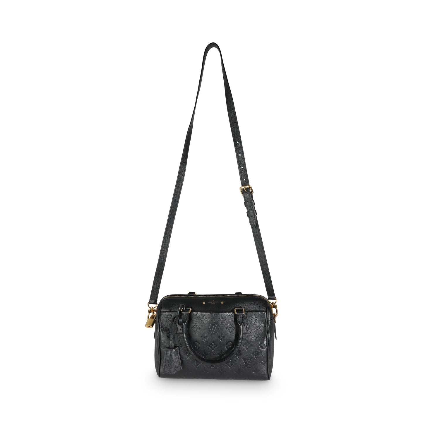Louis Vuitton Black Monogram Empreinte Speedy Bandouliere 25