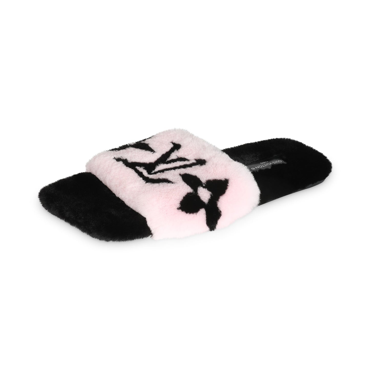 Louis Vuitton Black Pink Mink Fay Flat Mule 39