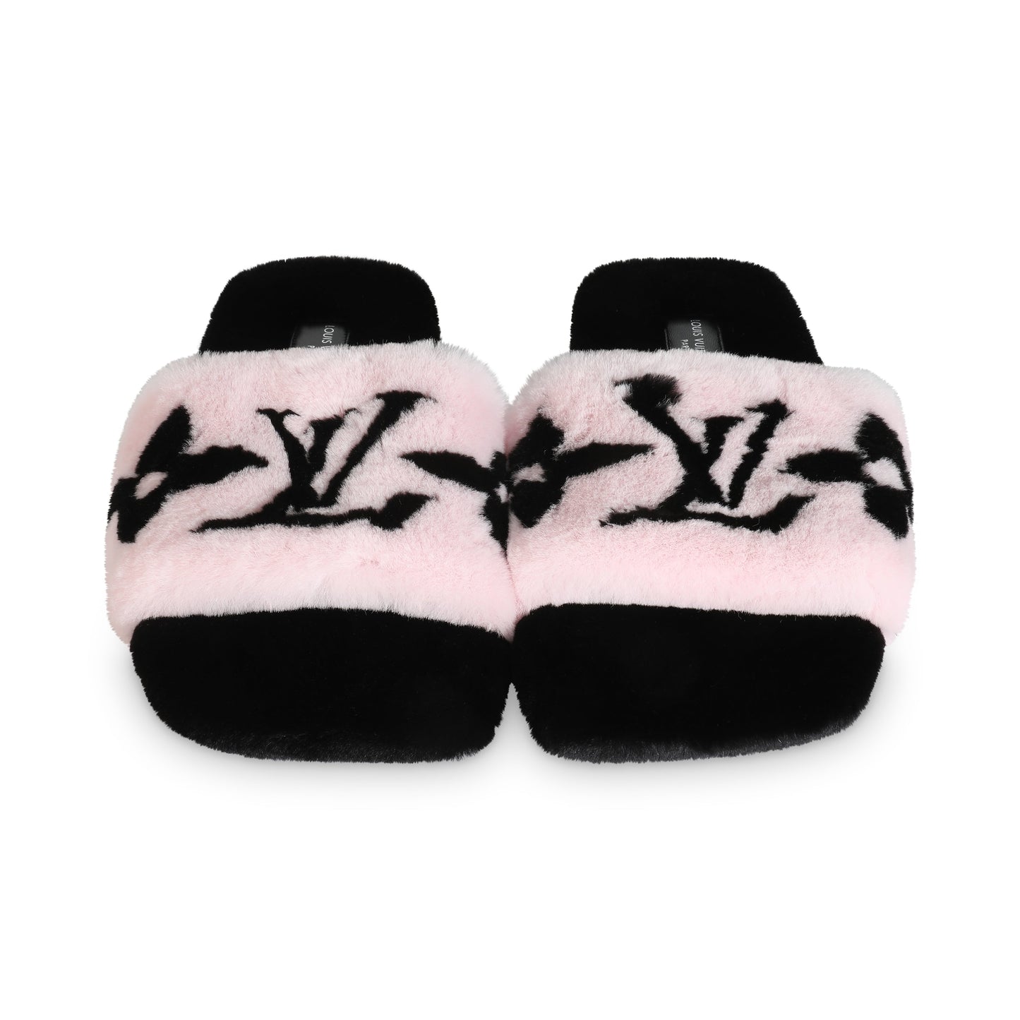 Louis Vuitton Black Pink Mink Fay Flat Mule 39