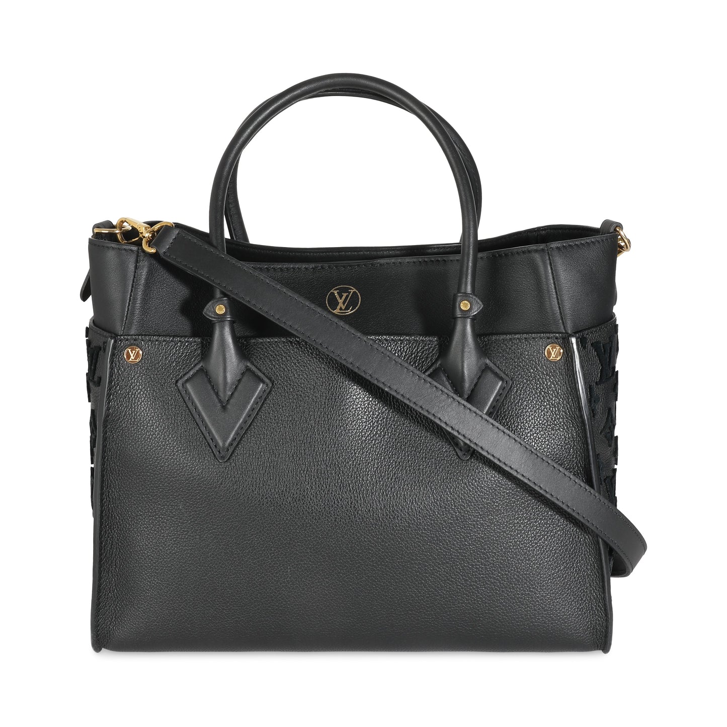 Louis Vuitton Black Calfskin Tufted Monogram On My Side