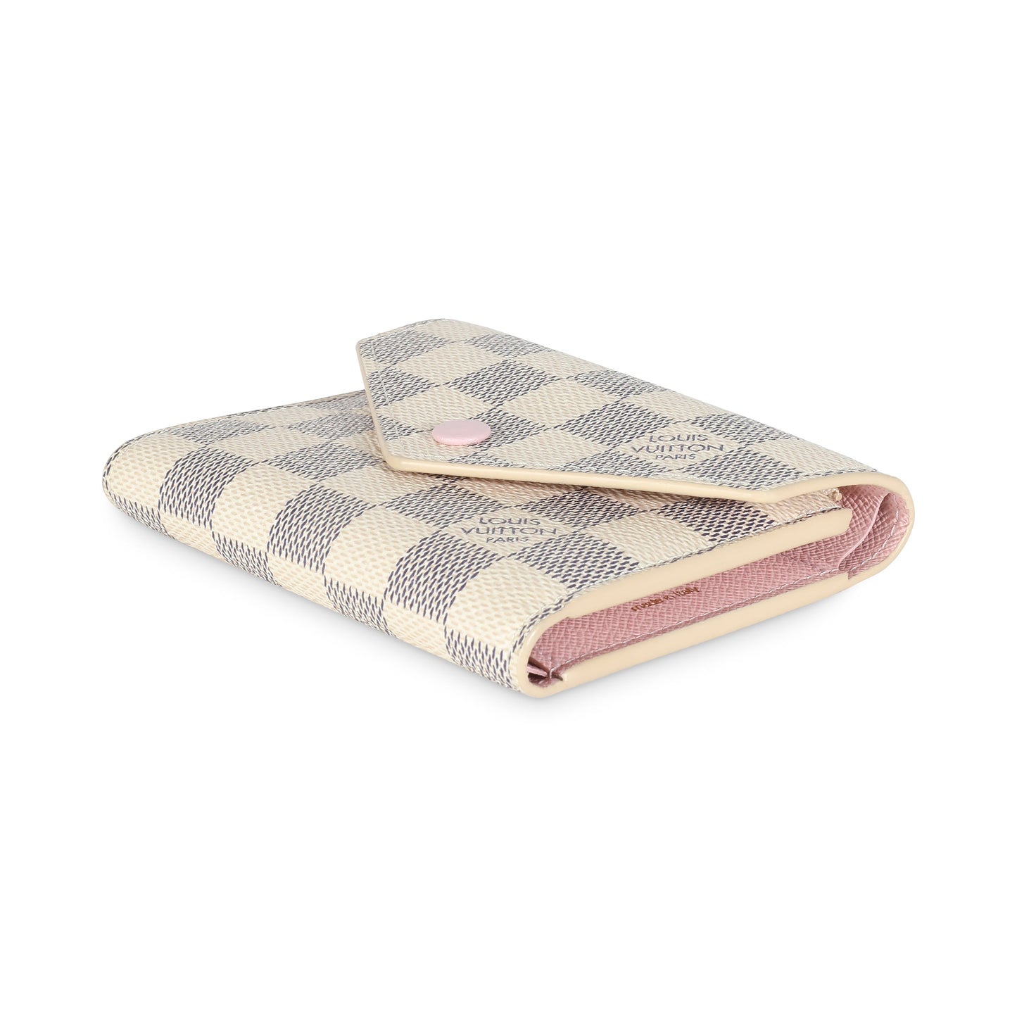 Louis Vuitton Rose Ballerine Damier Azur Canvas Victorine Wallet
