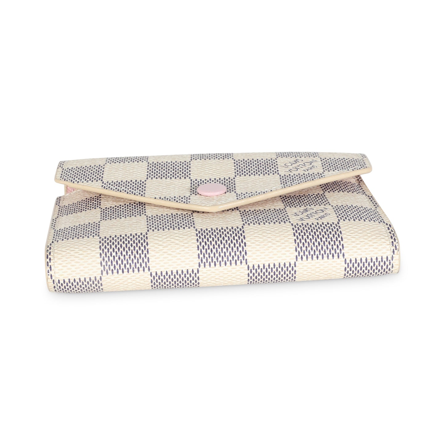 Louis Vuitton Rose Ballerine Damier Azur Canvas Victorine Wallet