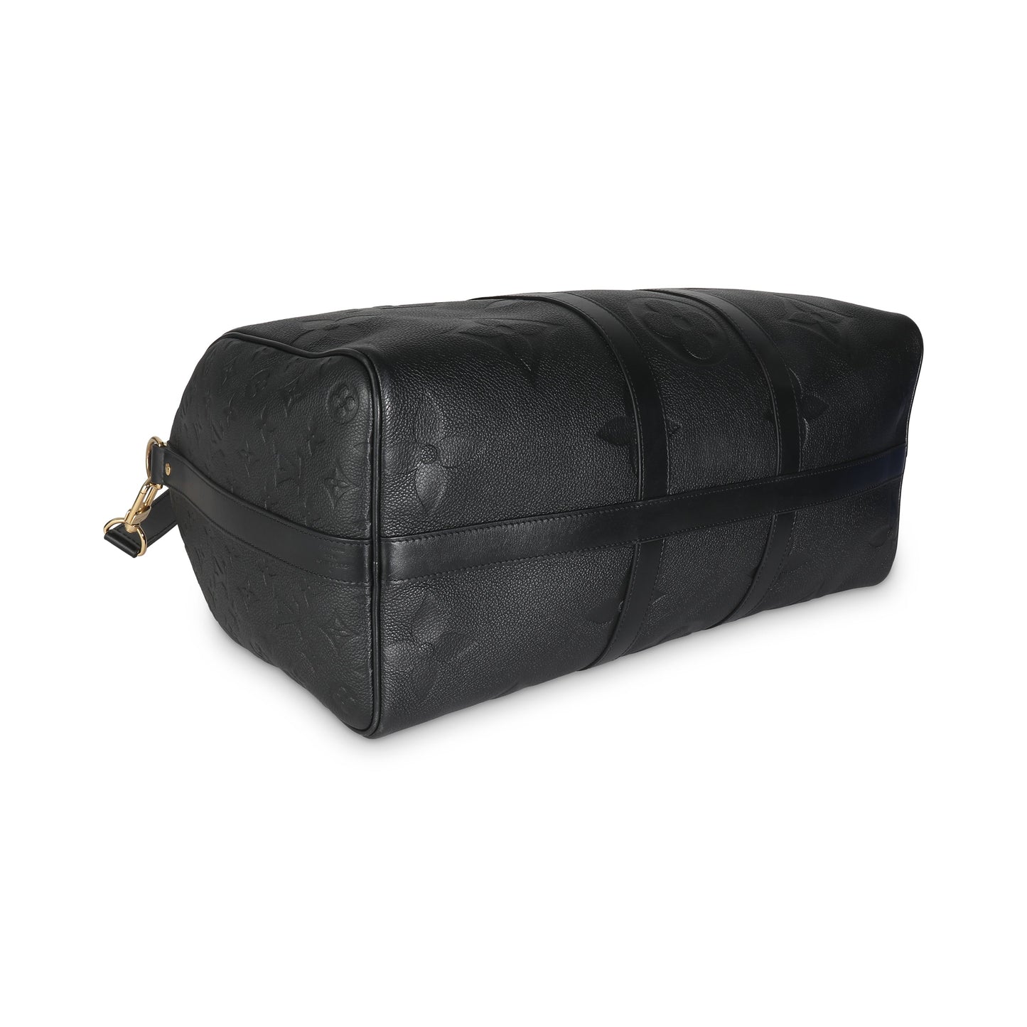 Louis Vuitton Black Giant Monogram Empreinte Keepall Bandouliere 45