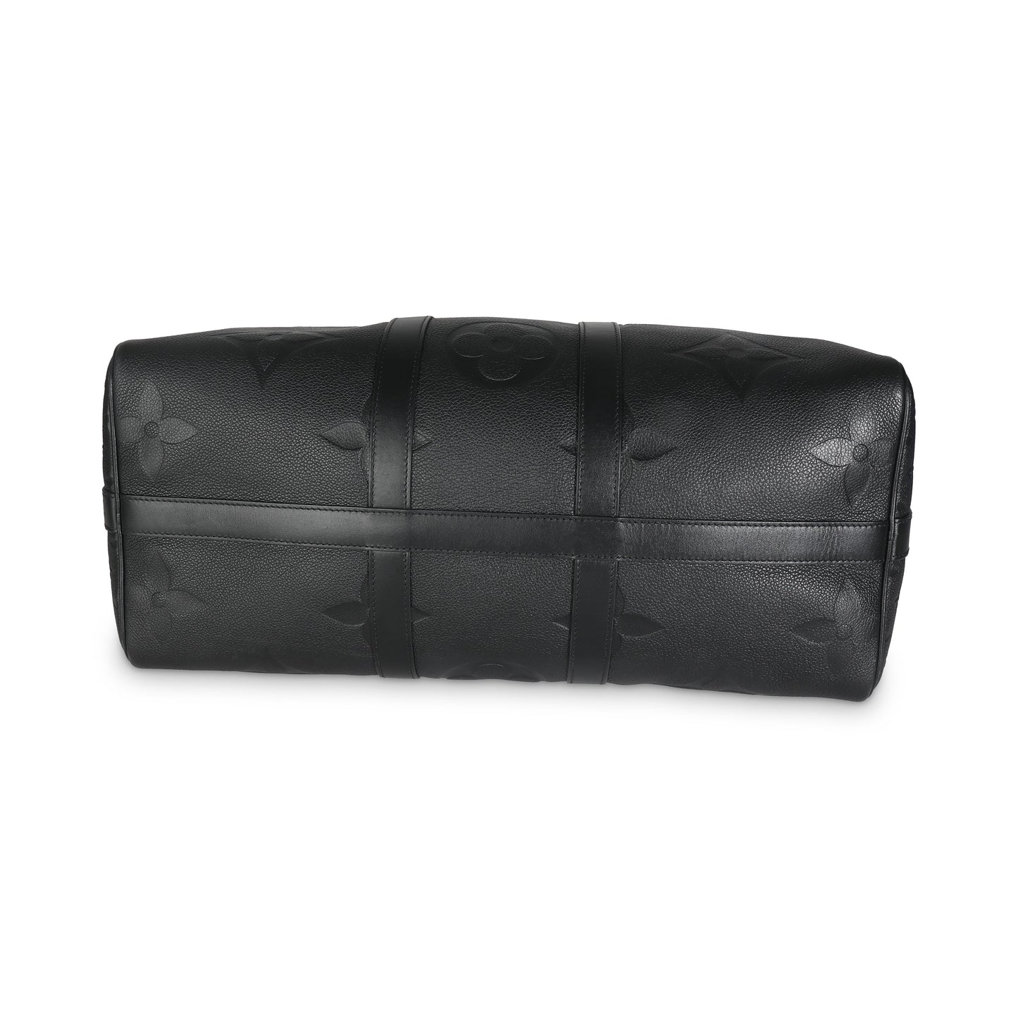Louis Vuitton Black Giant Monogram Empreinte Keepall Bandouliere 45