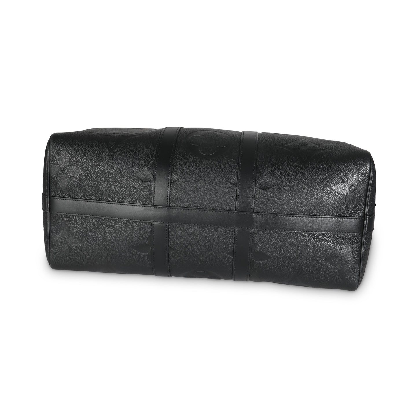 Louis Vuitton Black Giant Monogram Empreinte Keepall Bandouliere 45