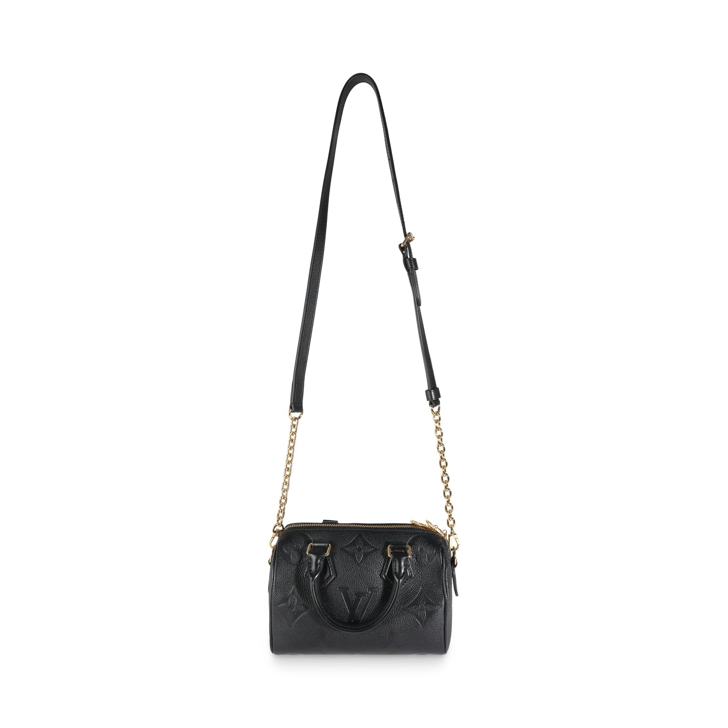 Louis Vuitton Black Monogram Empreinte Speedy Bandouliere 20