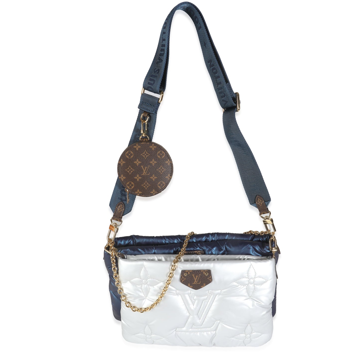 Louis Vuitton Navy Silver Econyl Monogram Pillow Maxi Multi Pochette Accessories