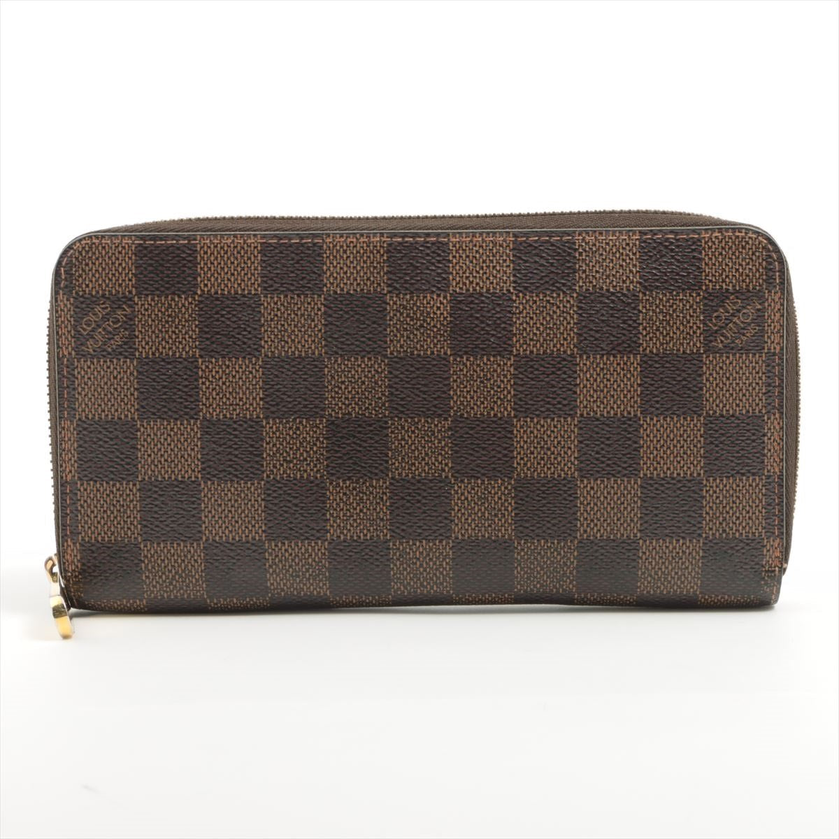 Louis Vuitton Damier Zippy Wallet N60015 Brown Round Zippe Wallet