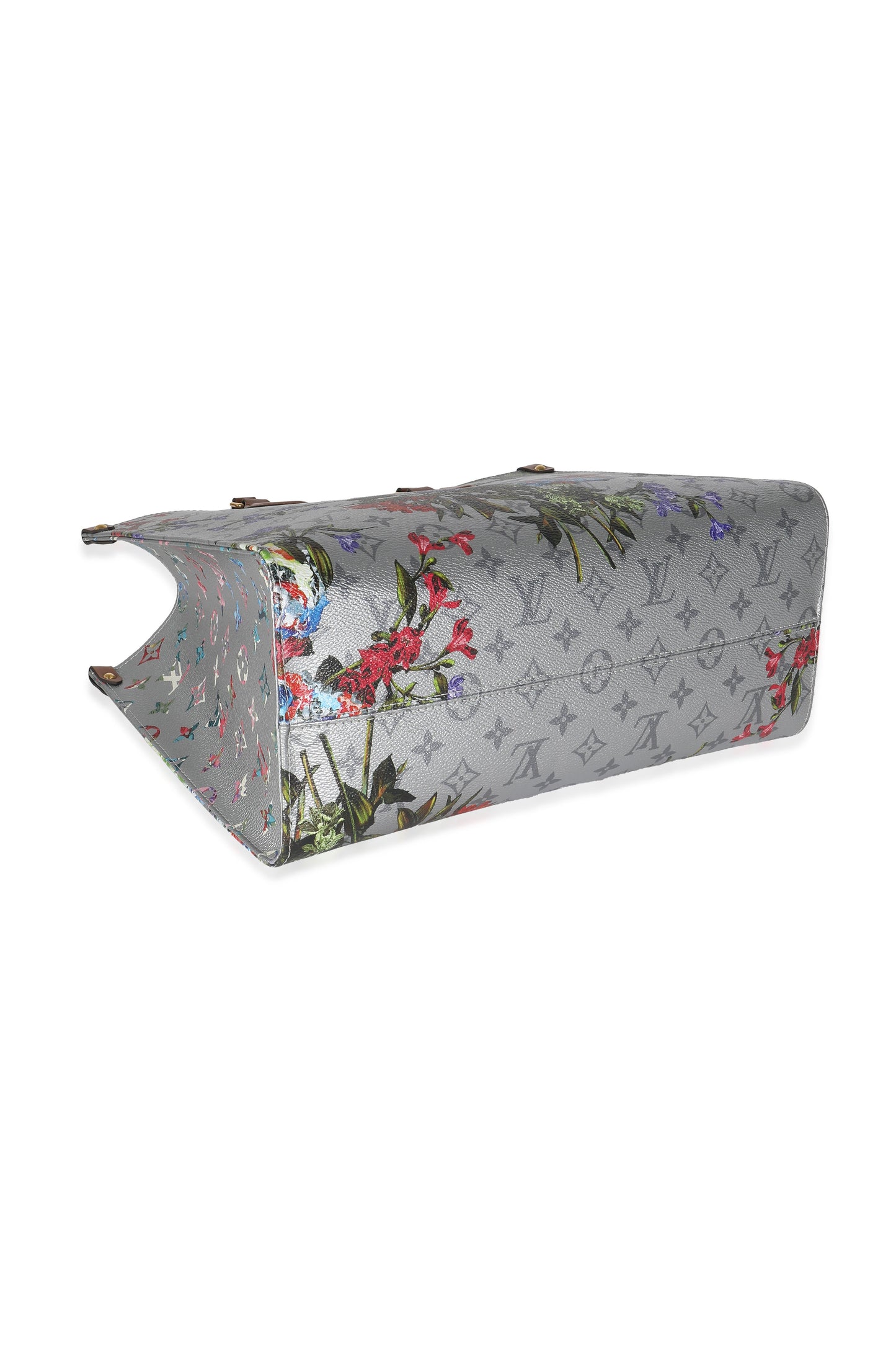 Louis Vuitton Silver Metallic Monogram Canvas LV Garden Onthego MM