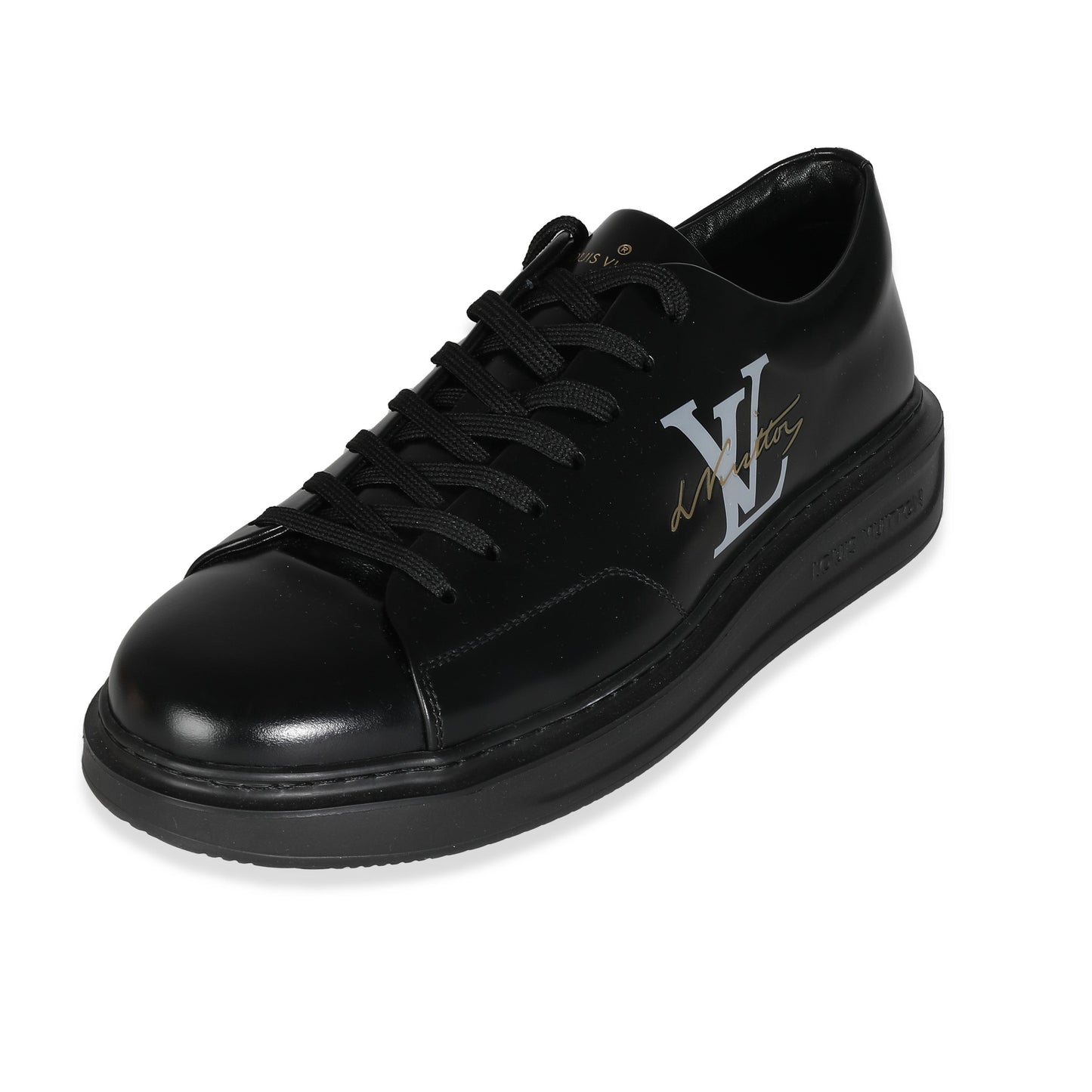 Louis Vuitton Black Calfskin Mens LV Beverly Hills Sneakers 7