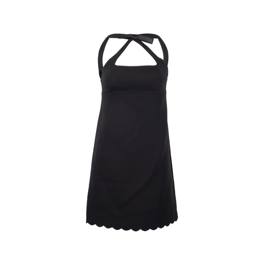 MIU MIU Size 36 Faille Cady Dress Polyester Black