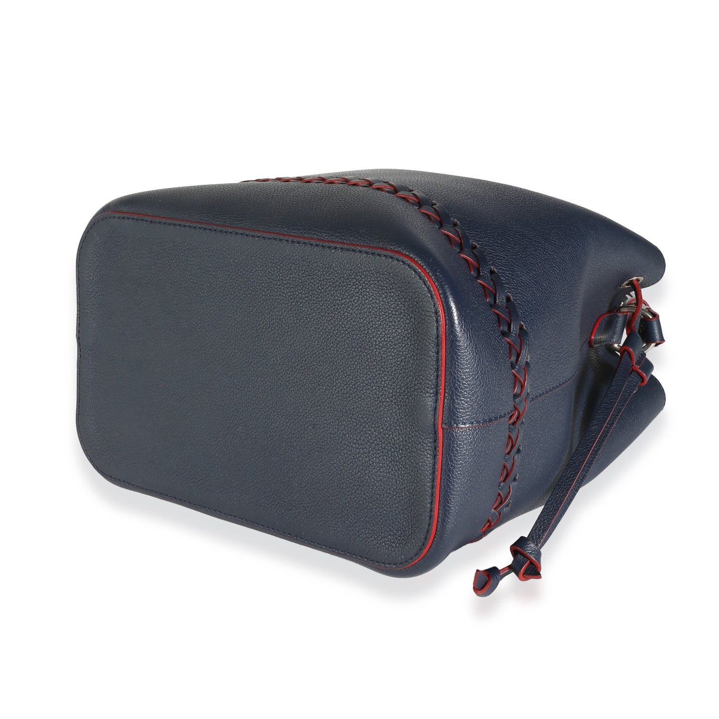Louis Vuitton Marine Rouge Taurillon Braided Lockme Bucket Bag