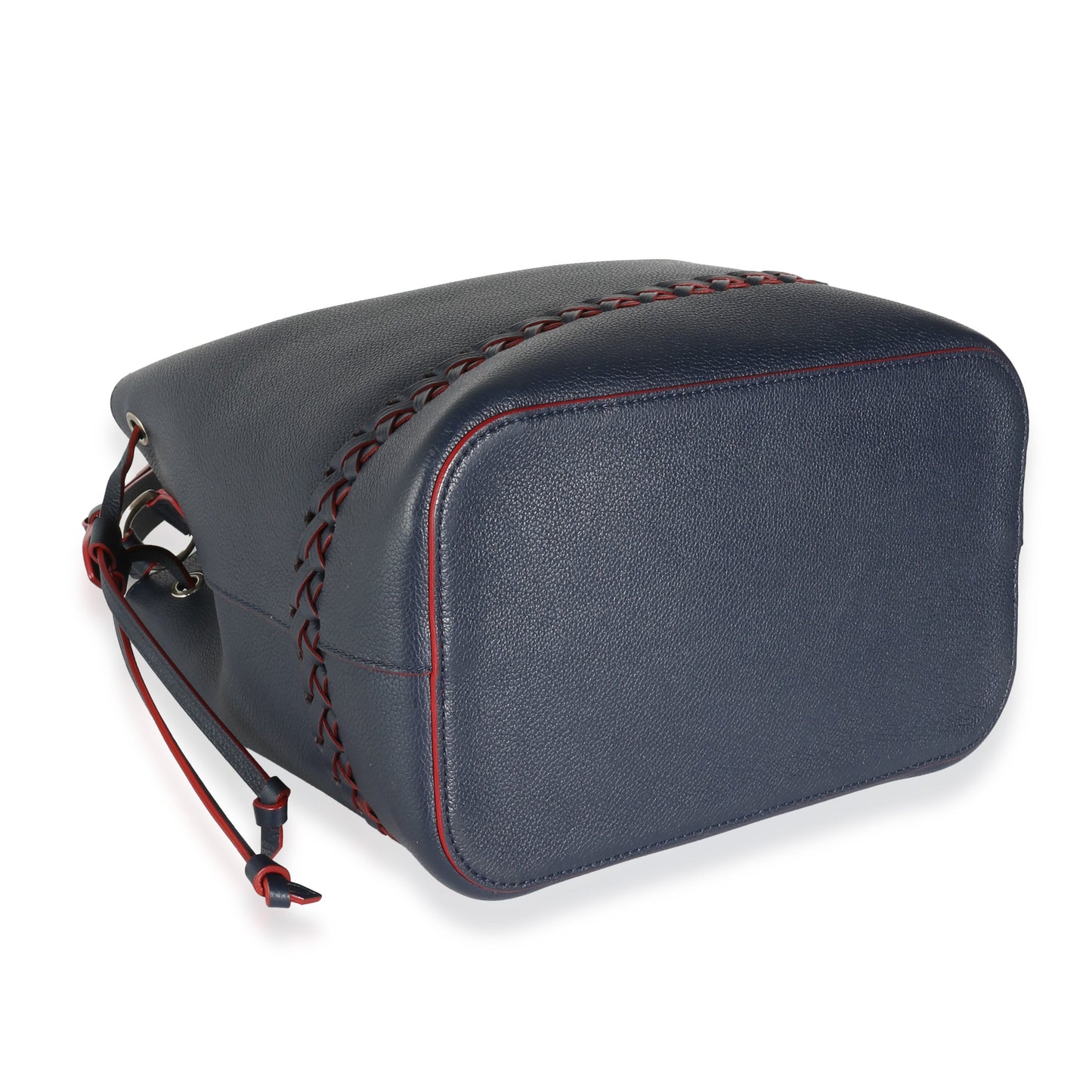 Louis Vuitton Marine Rouge Taurillon Braided Lockme Bucket Bag