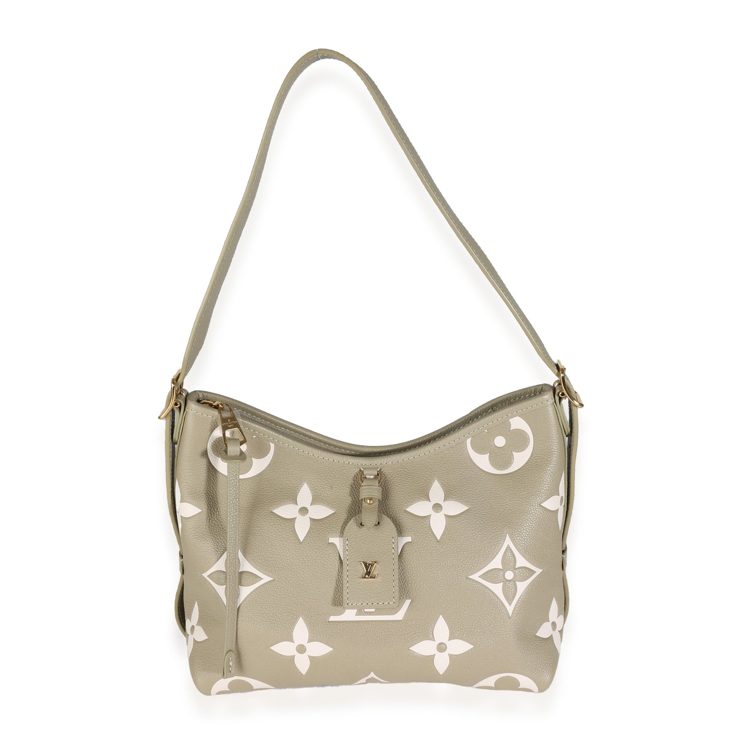 Louis Vuitton Khaki Cream Bicolour Monogram Empreinte CarryAll PM