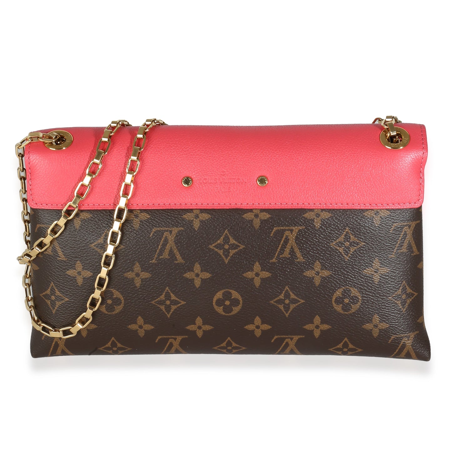 Louis Vuitton Rose Litchi Monogram Canvas Pallas Chain Bag