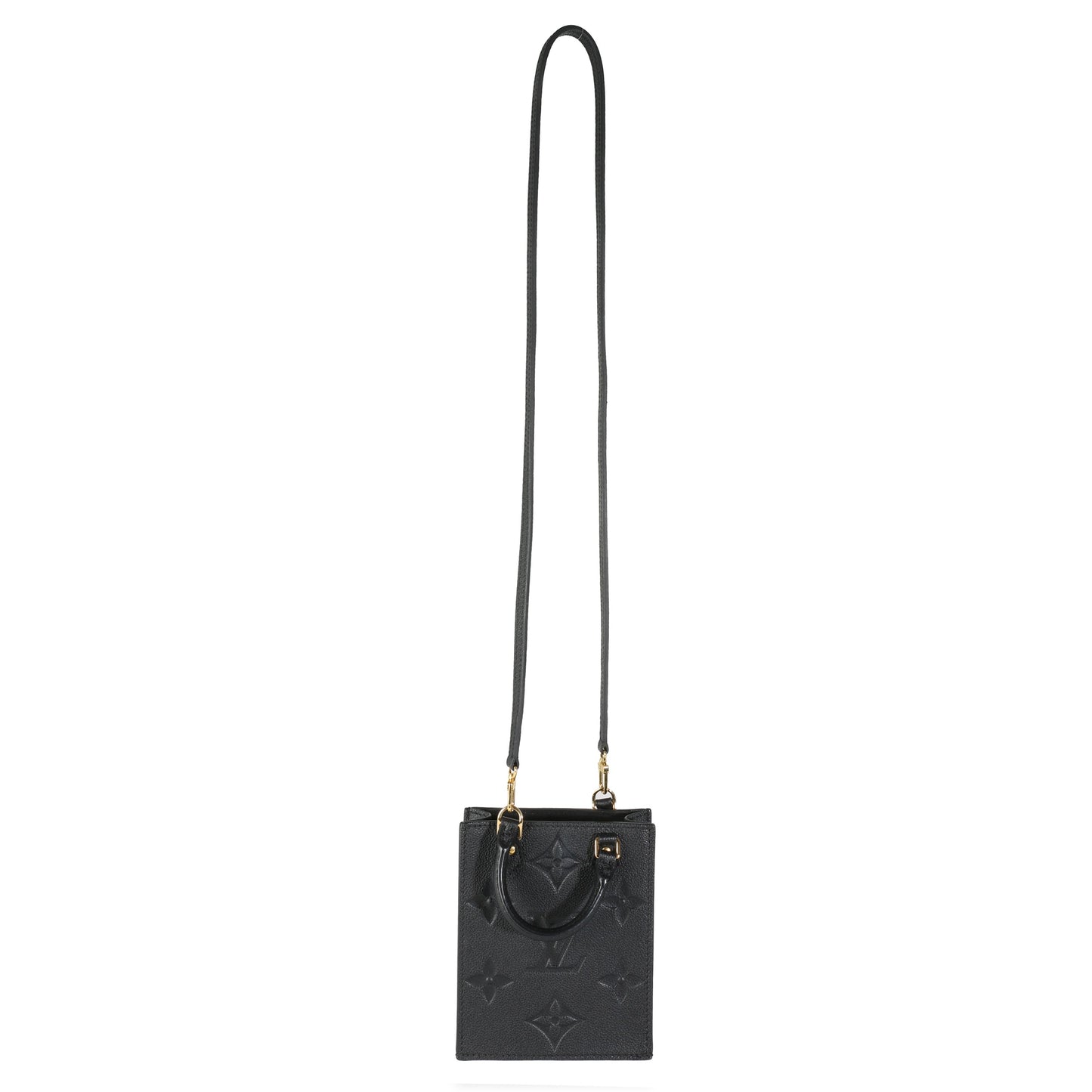 Louis Vuitton Black Monogram Empreinte Petite Sac Plat