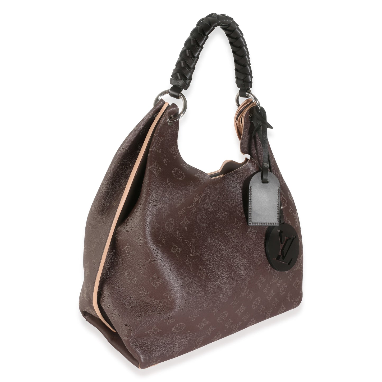 Louis Vuitton Chocolate Monogram Mahina Carmel Hobo