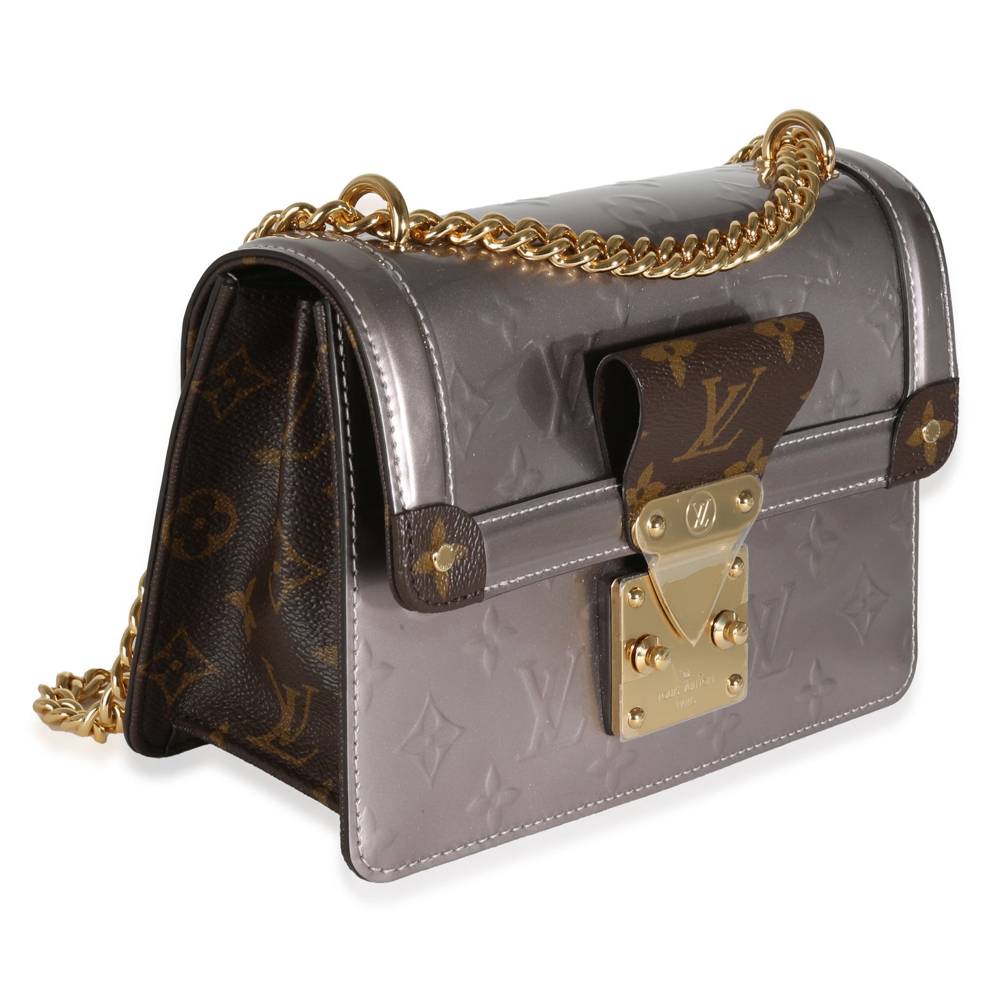 Louis Vuitton Metallic Grey Vernis Monogram Canvas Wynwood