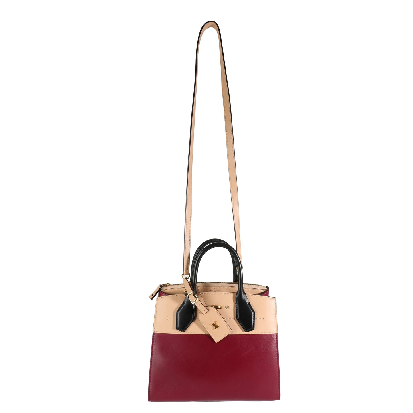 Louis Vuitton Beige Bordeaux Calfskin City Steamer PM