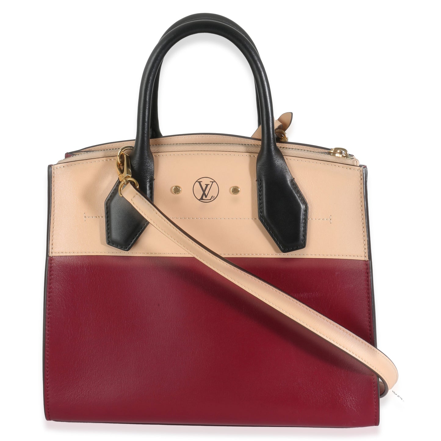 Louis Vuitton Beige Bordeaux Calfskin City Steamer PM