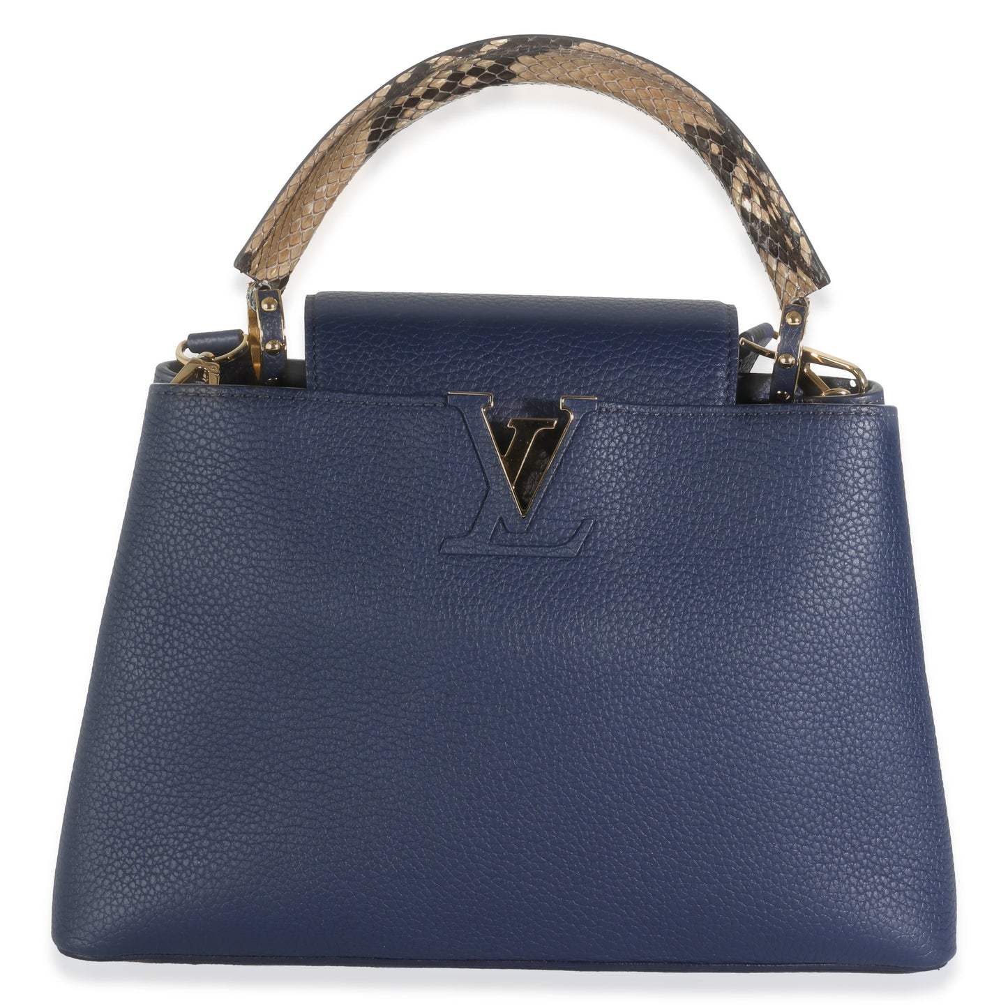 Louis Vuitton Python Navy Taurillon Capucines PM