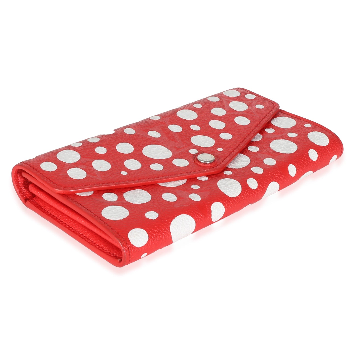 Louis Vuitton x Yayoi Kusama Red Dots Monogram Empreinte Sarah Wallet NM