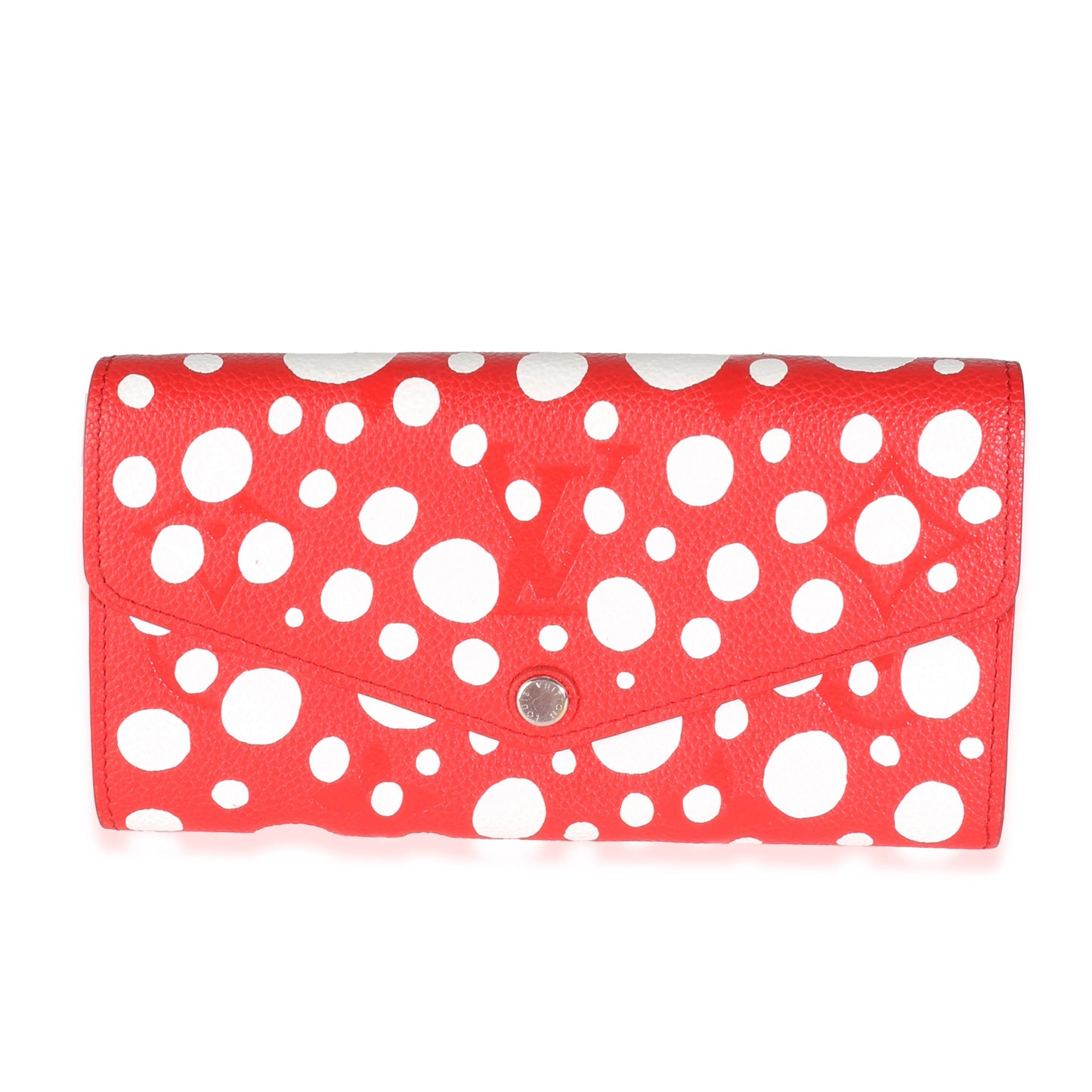 Louis Vuitton x Yayoi Kusama Red Dots Monogram Empreinte Sarah Wallet NM