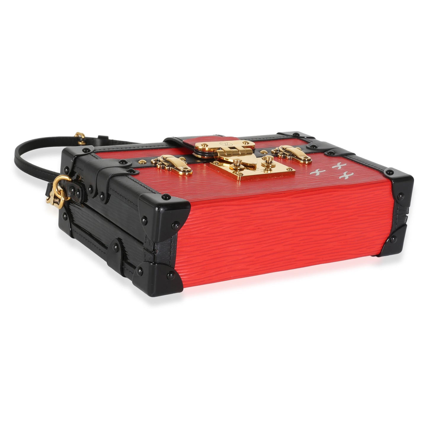 Louis Vuitton Red Black Epi Petite Malle