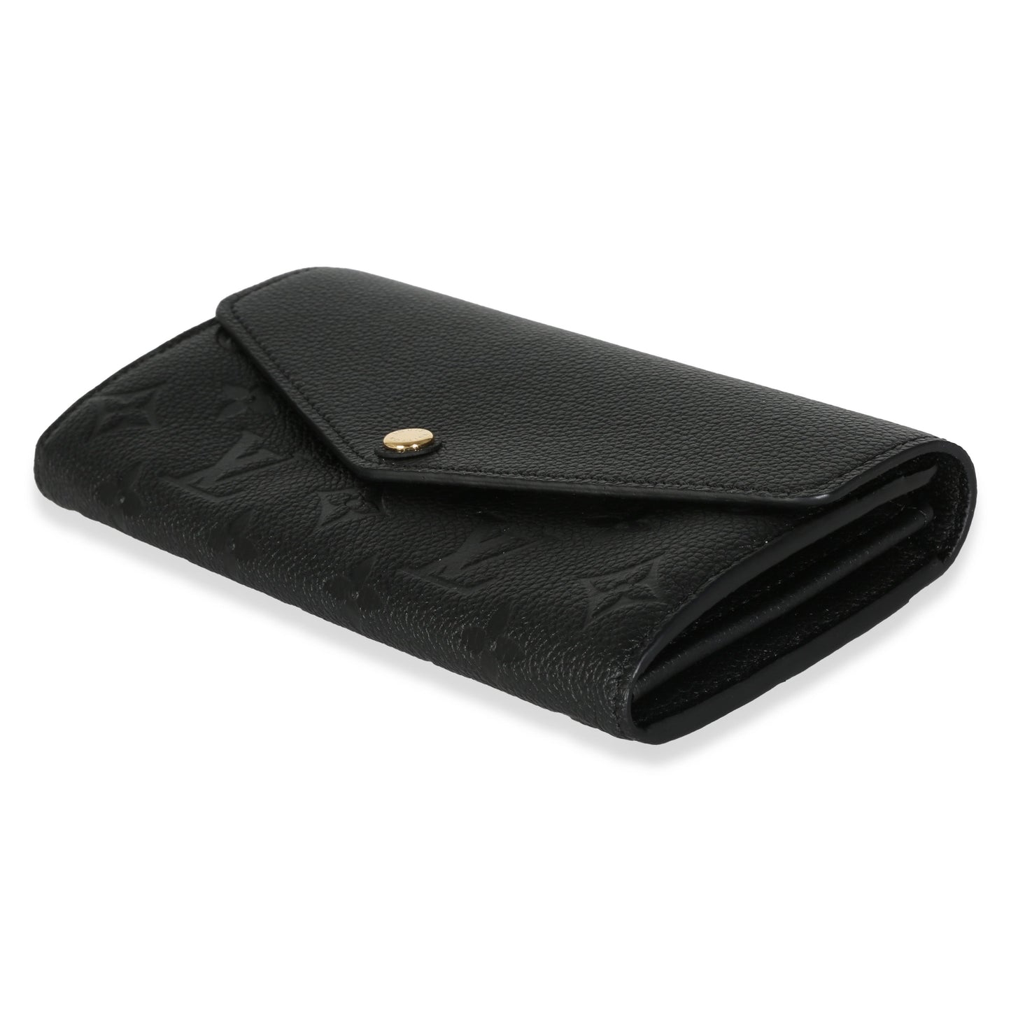 Louis Vuitton Black Monogram Empreinte Sarah Wallet