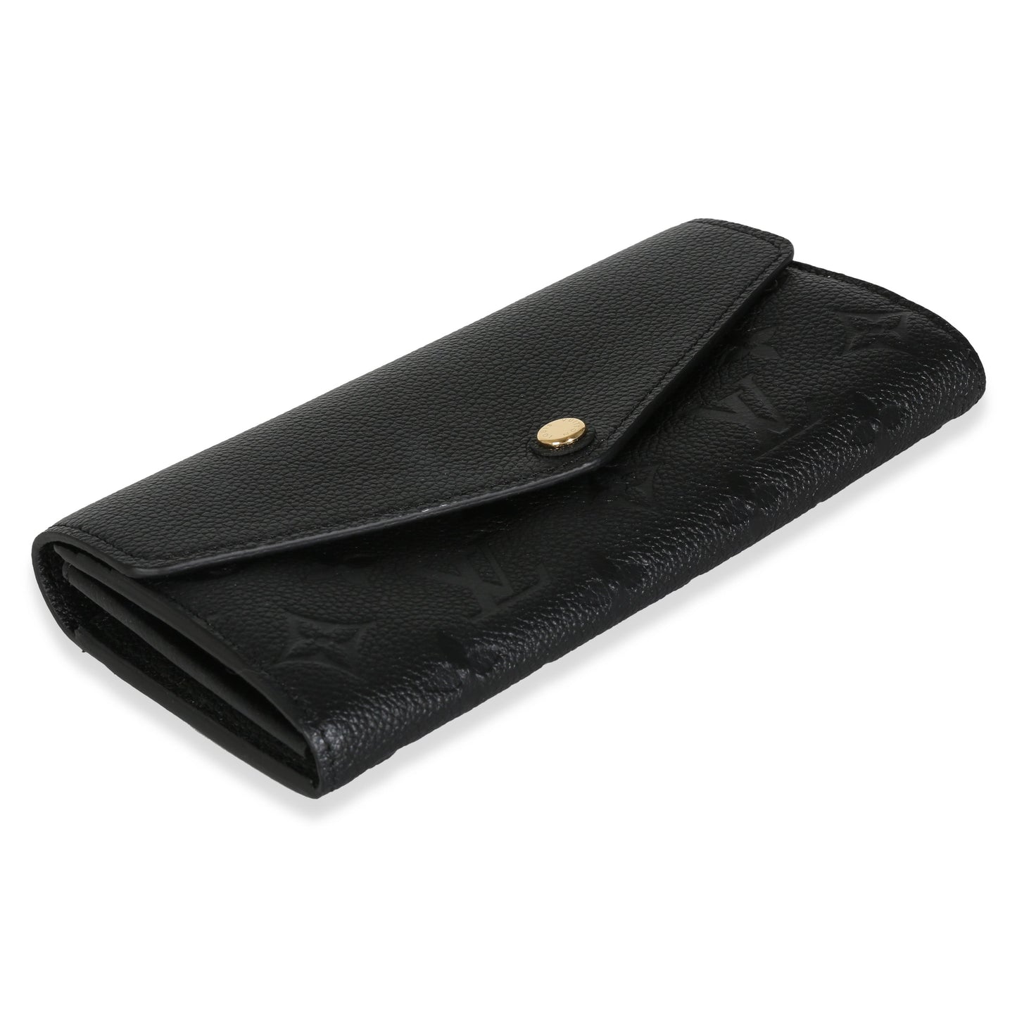 Louis Vuitton Black Monogram Empreinte Sarah Wallet