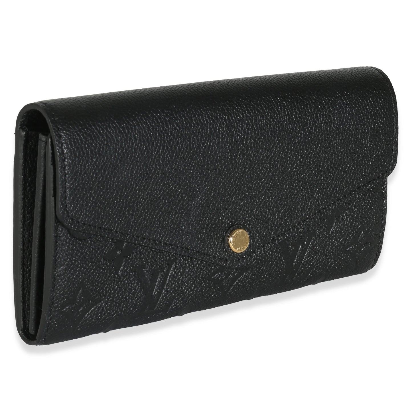 Louis Vuitton Black Monogram Empreinte Sarah Wallet