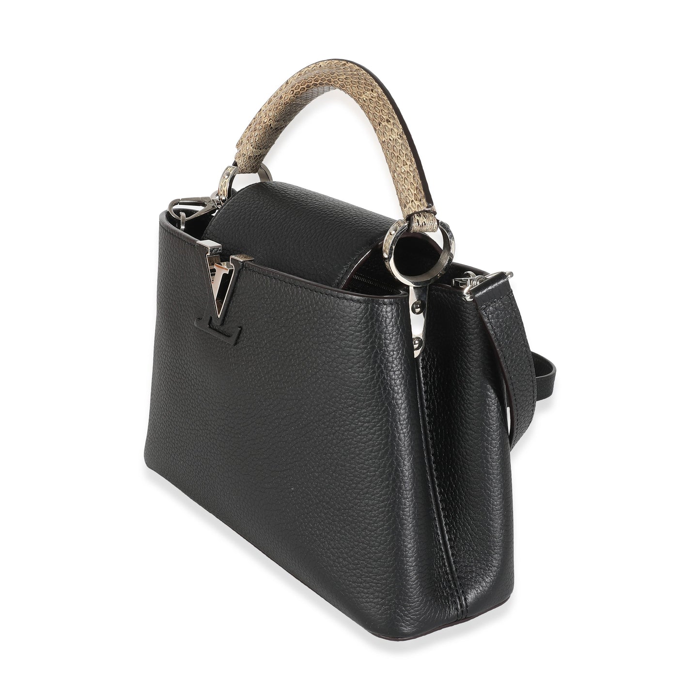 Louis Vuitton Black Taurillon Python Capucines BB