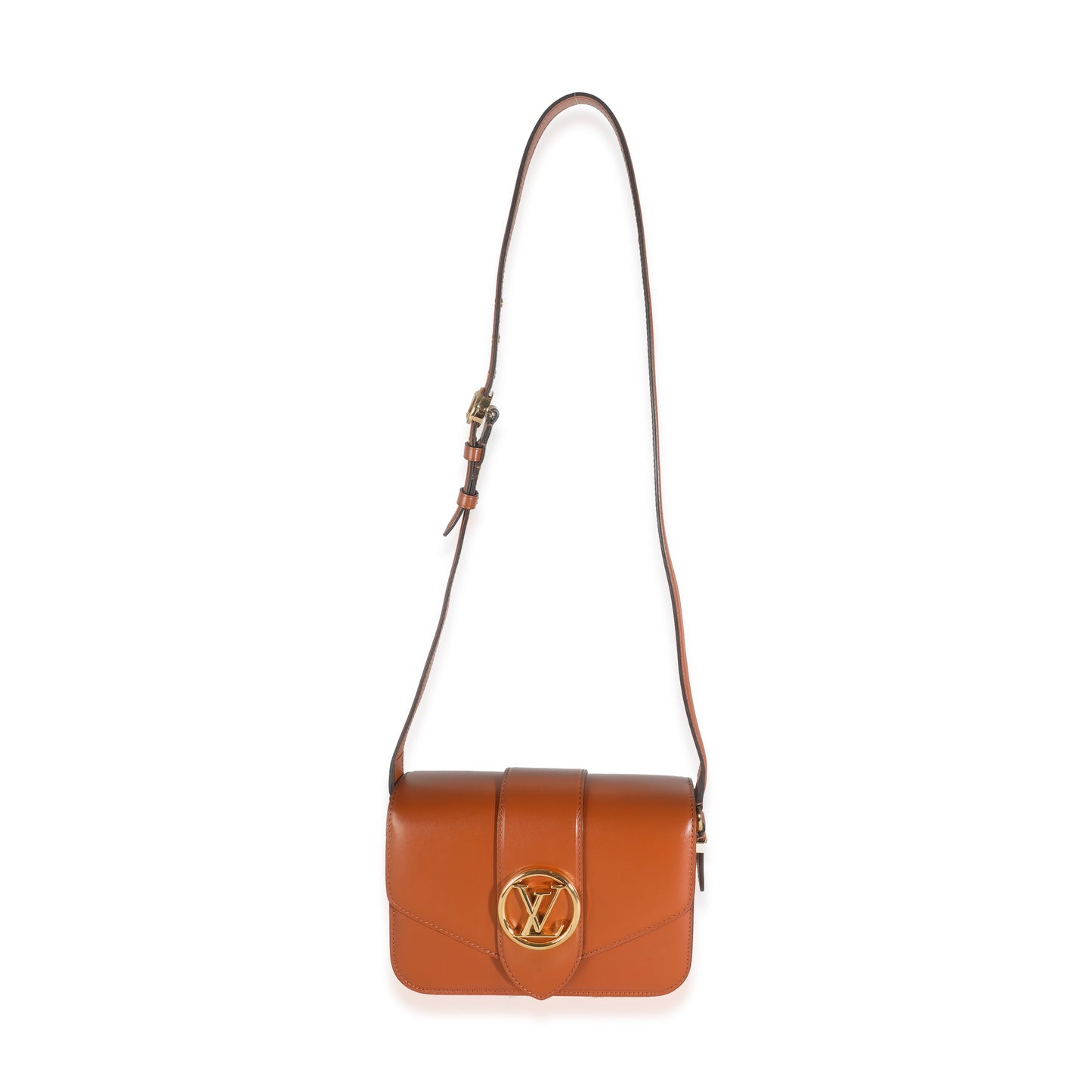 Louis Vuitton Golden Siena Smooth Calfskin LV Pont 9