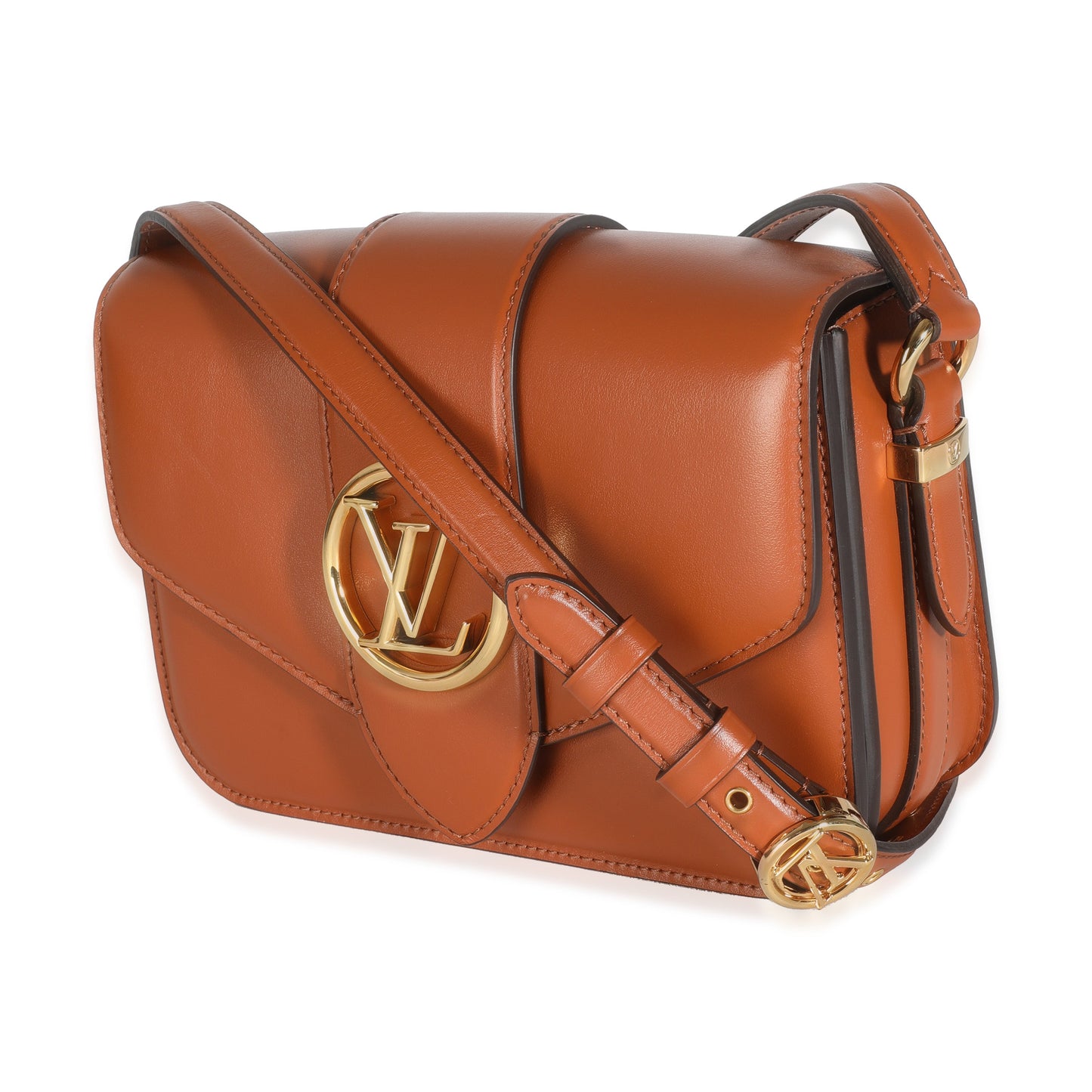 Louis Vuitton Golden Siena Smooth Calfskin LV Pont 9