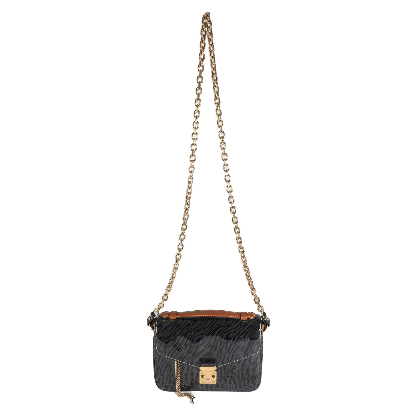 Louis Vuitton Black Shiny Epi Reverse Monogram Canvas Mini Pochette Metis