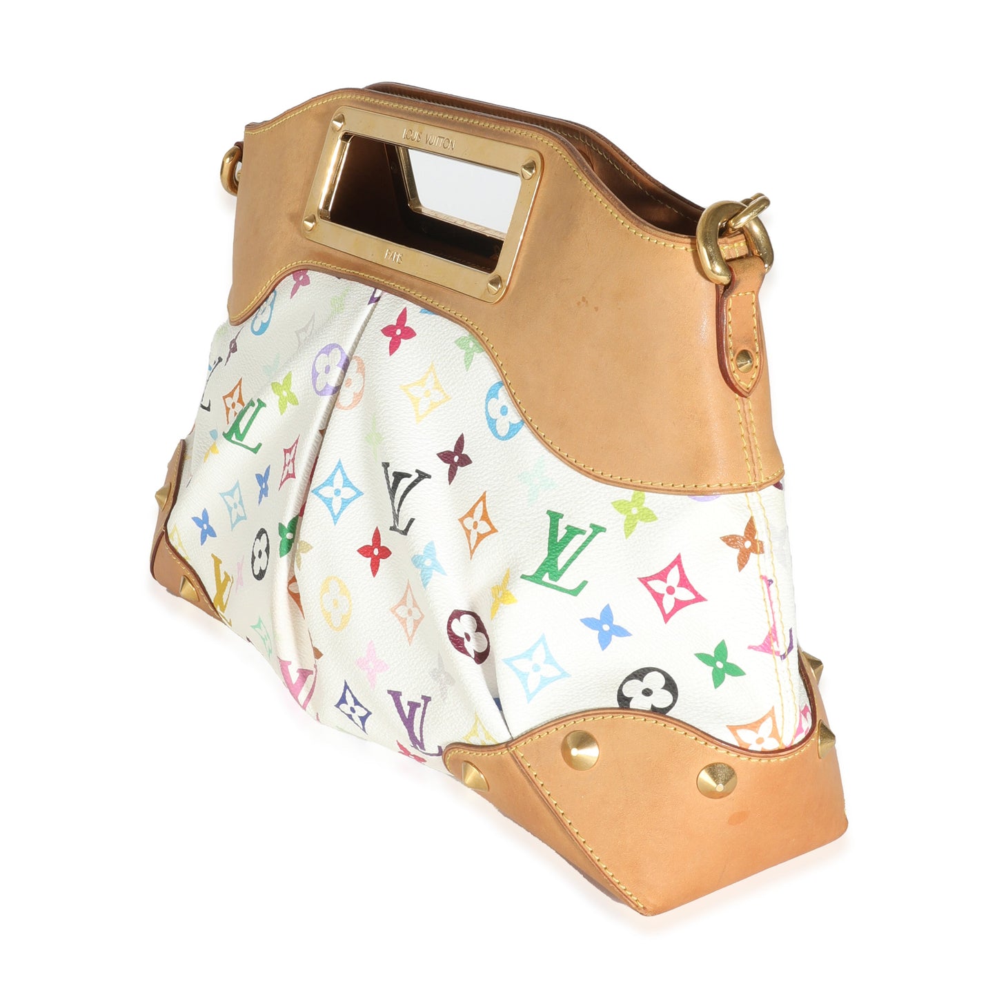 Louis Vuitton White Multicolor Canvas Judy MM