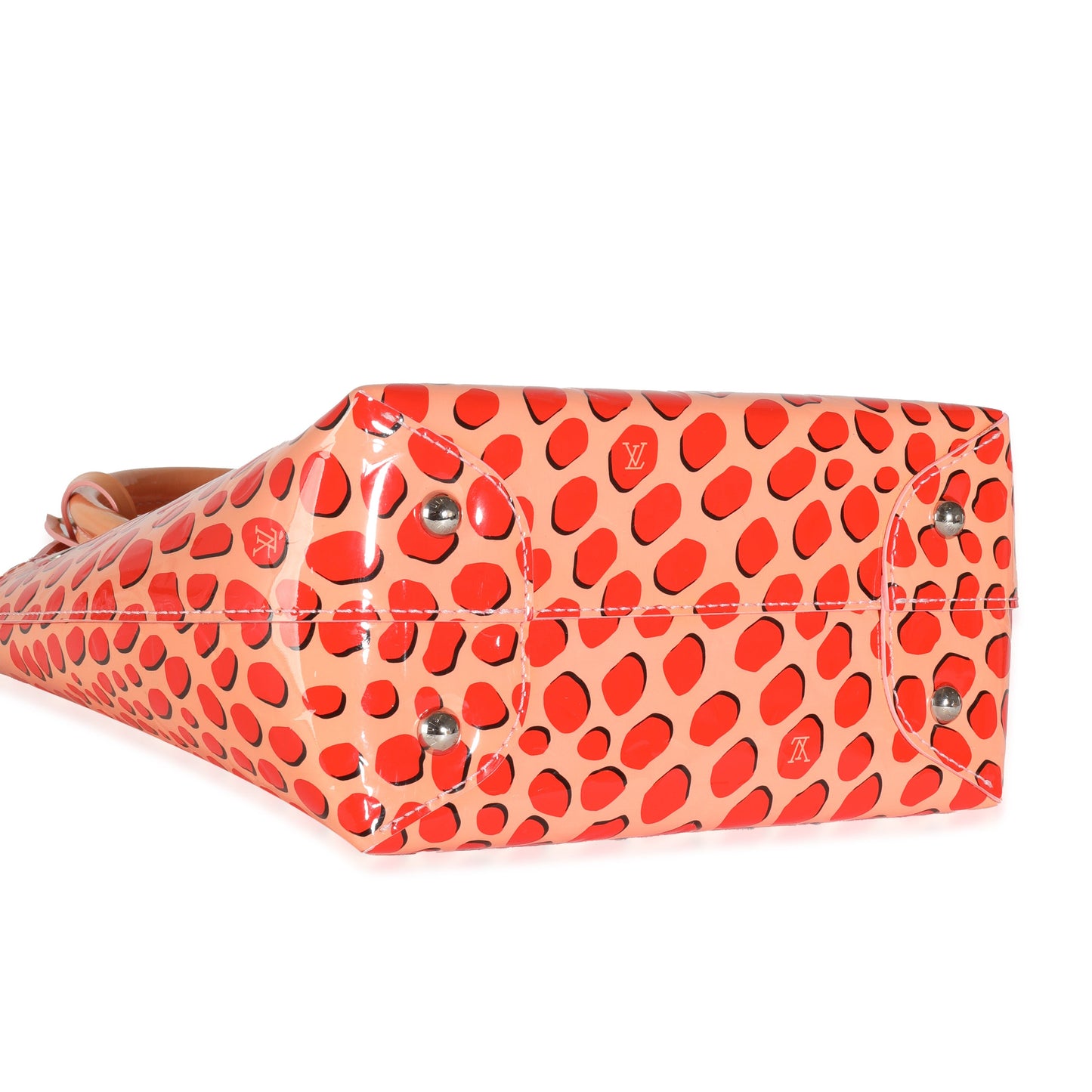 Louis Vuitton Sugar Pink Poppy Vernis Jungle Dots Open Tote