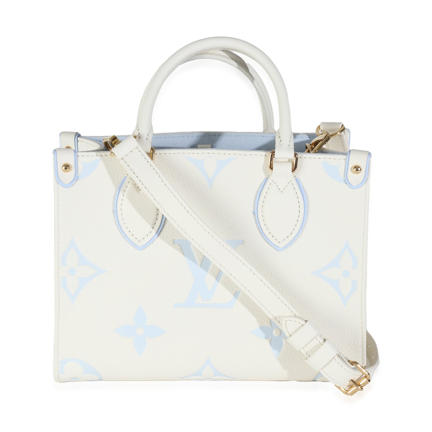 Louis Vuitton Latte Candy Blue Monogram Giant Empreinte Onthego PM