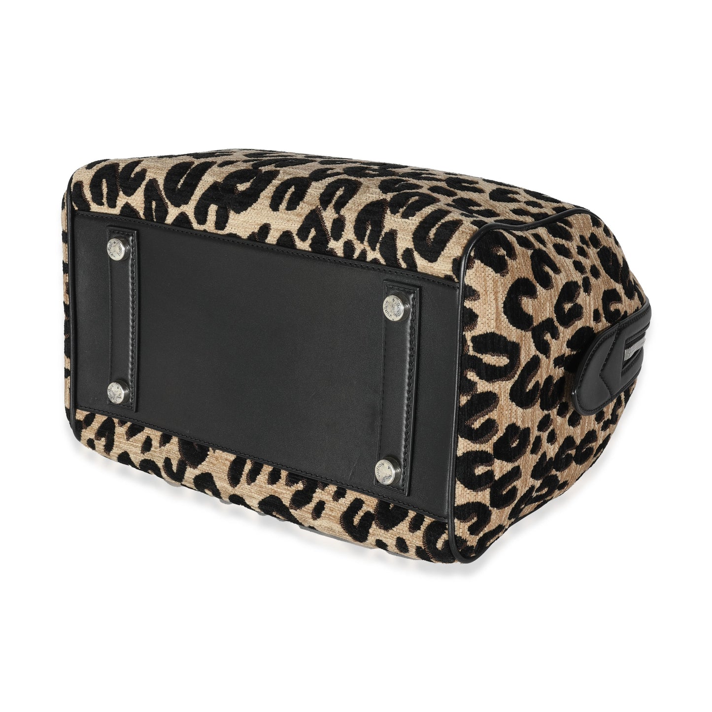 Louis Vuitton x Stephen Sprouse Black Beige Velvet Leopard Speedy 30