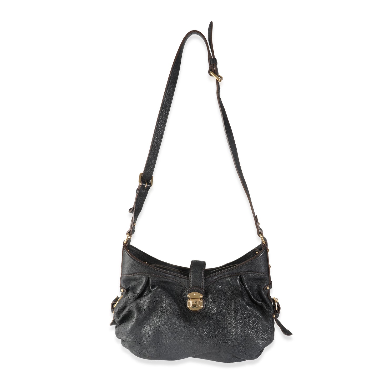 Louis Vuitton Black Monogram Mahina XS Hobo