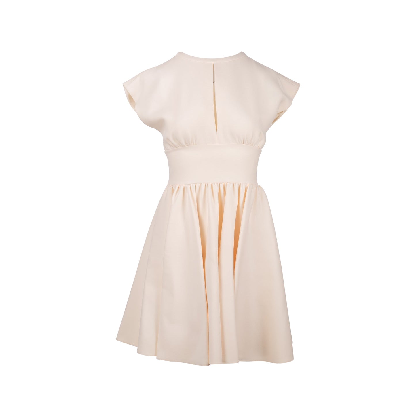 Luxury Dior Size 34 Sleeveless Mini Dress Wool/Silk Ecru