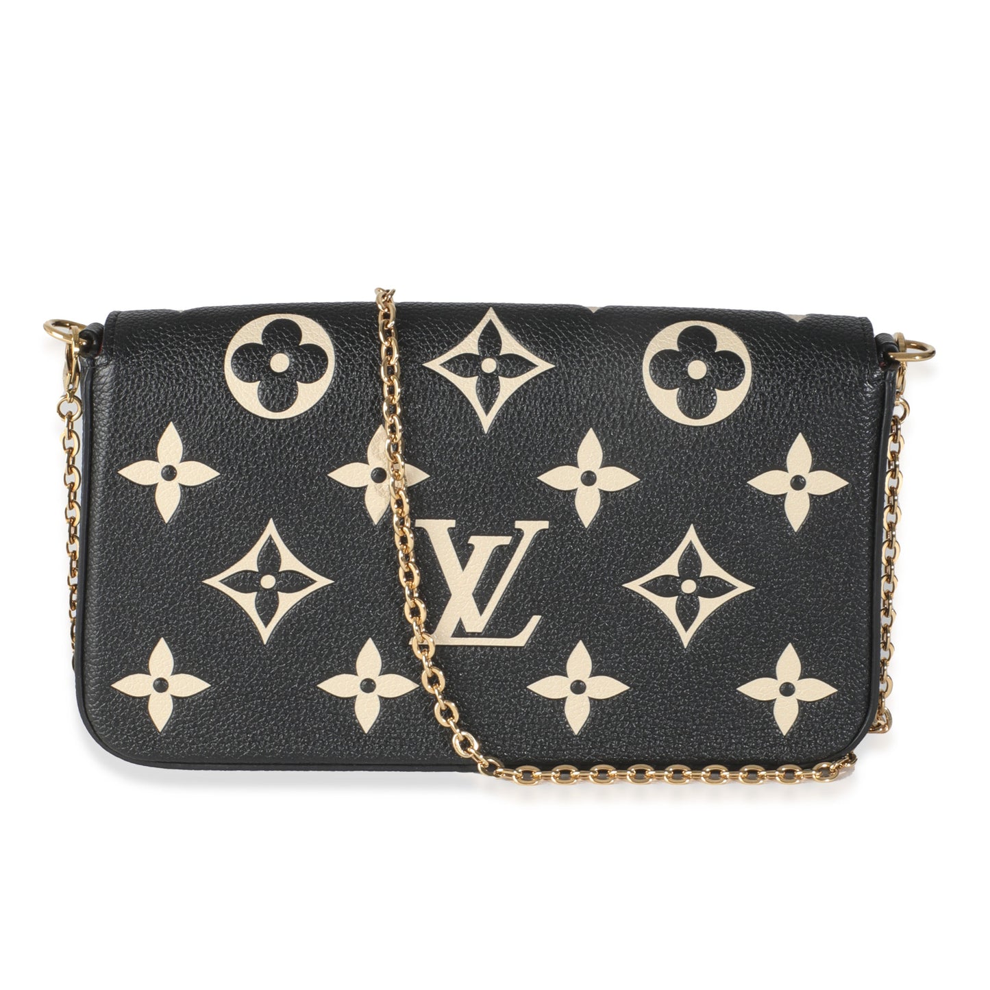 Louis Vuitton Black Beige Empreinte Monogram Giant Felicie Pochette