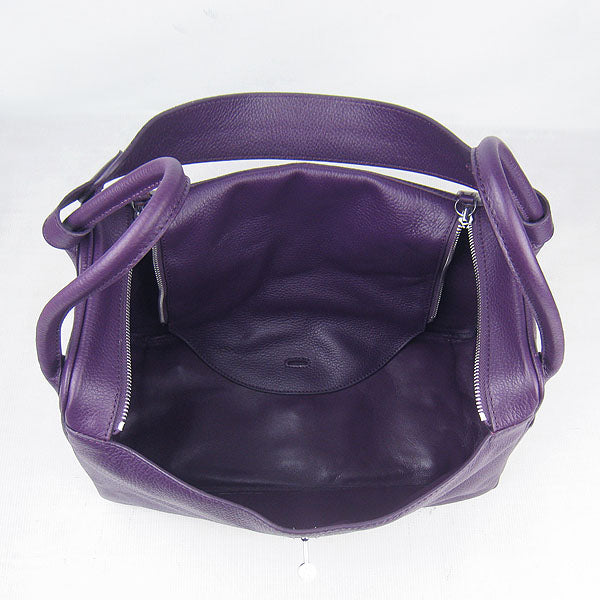 Luxury Hermes Lindy 34cm handbag 6208 purple Silver
