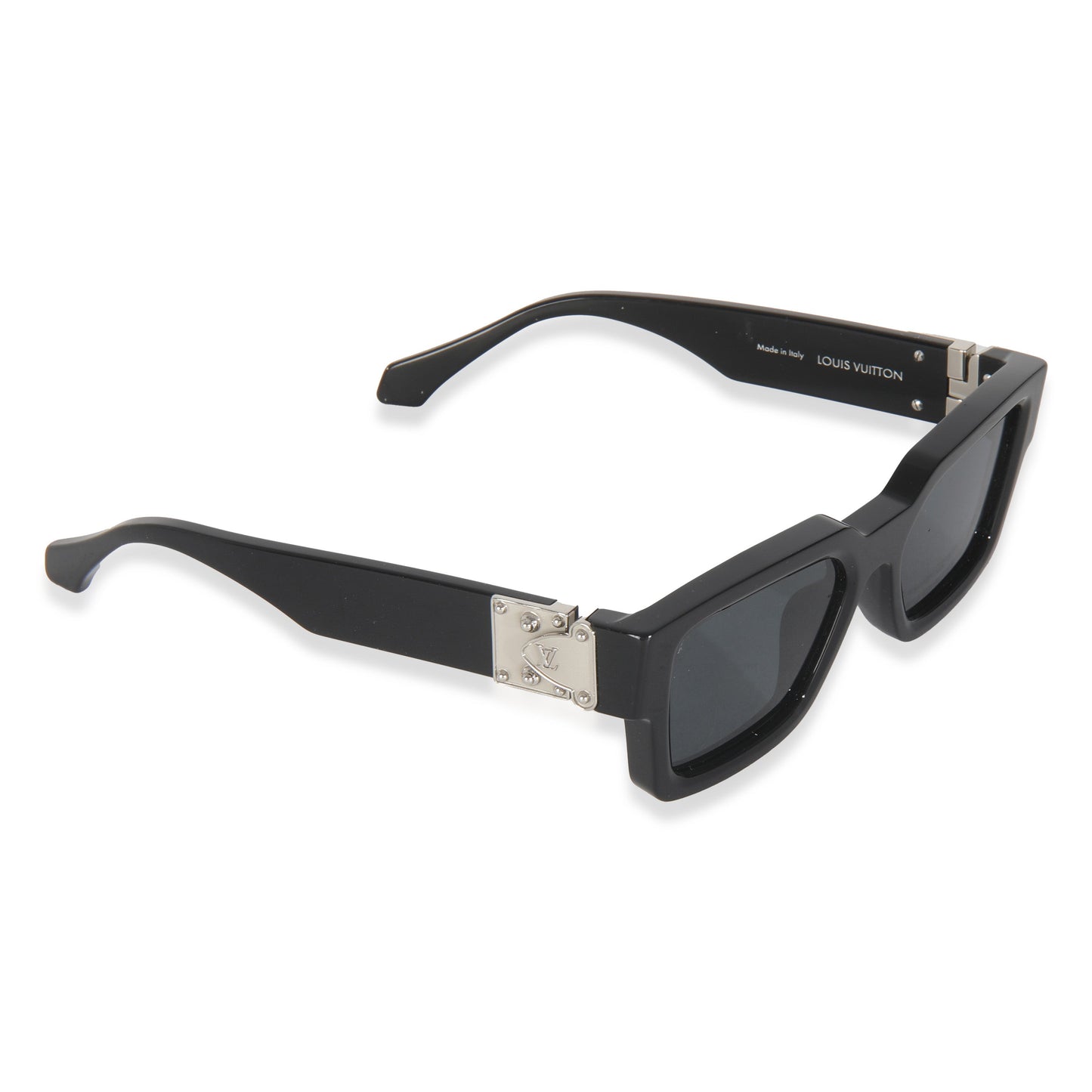 Louis Vuitton Black Acetate LV Match Square Lens Sunglasses