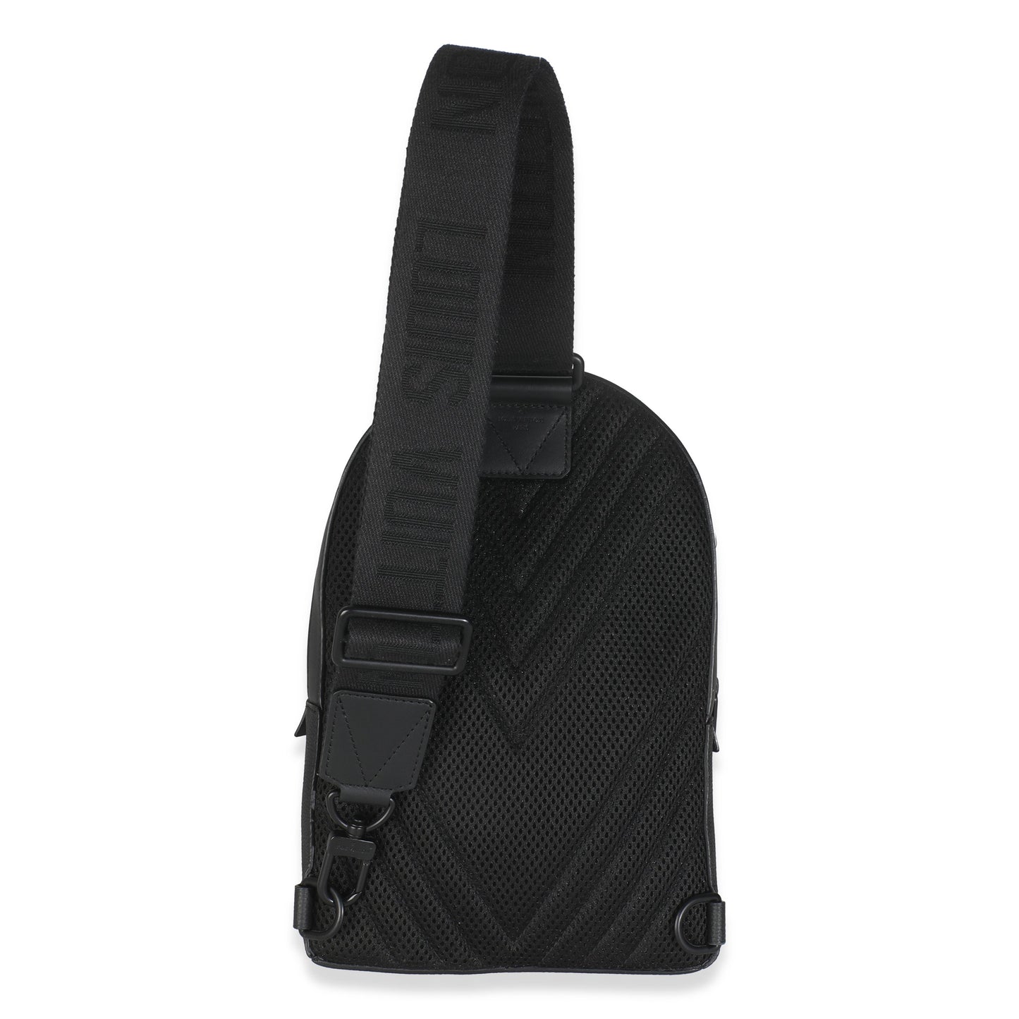 Louis Vuitton Black Grained Cowhide Aerogram Pilot Slingbag