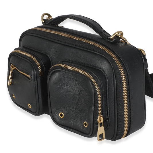 Louis Vuitton Black Monogram Embossed Calfskin Utility Crossbody